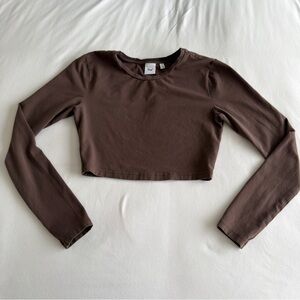 TNA Chocolate Brown Long Sleeve Top